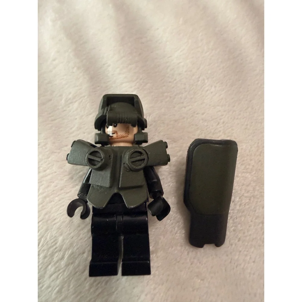 Lego Military Minifigure with Olive Armor Mini Figure